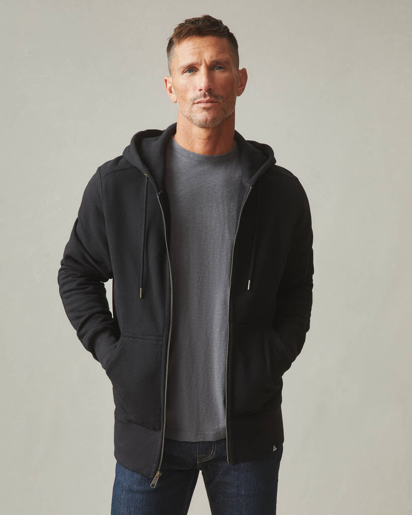 Black zip fashion up mens