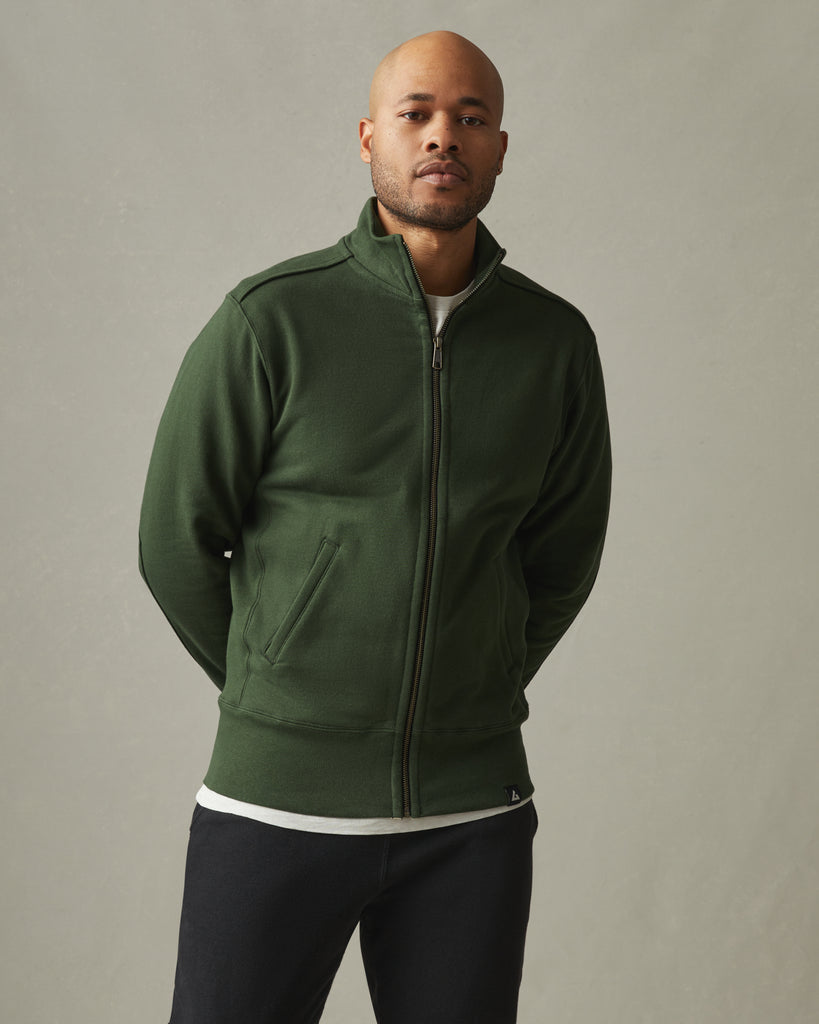 Moto Full Zip Kombu Green