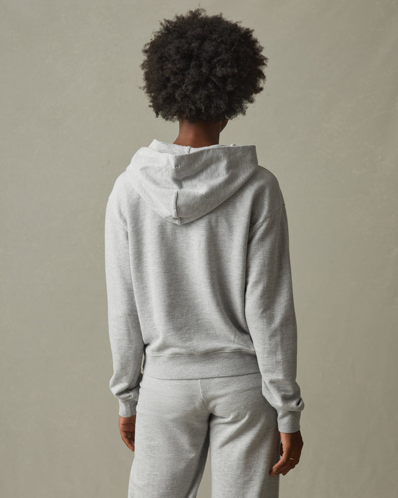 French Terry Heather Grey Hoodie