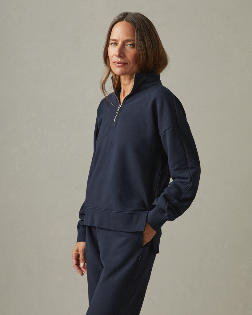 Premium Midweight Half Zip - Dress Navy