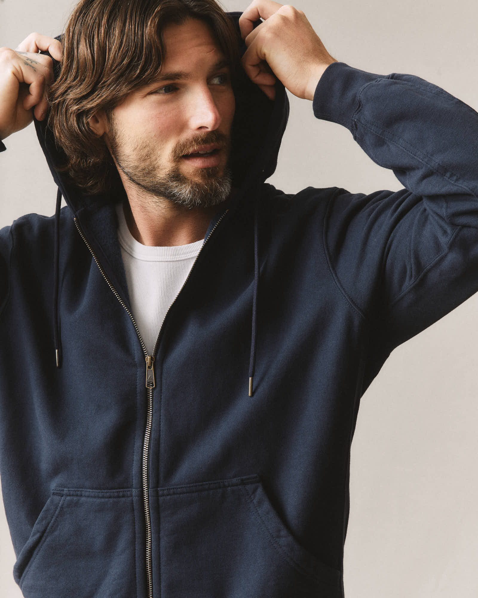 American Giant Classic Full Zip Blue deals (Hoodie)