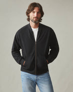 Fleece Bomber Jacket Black