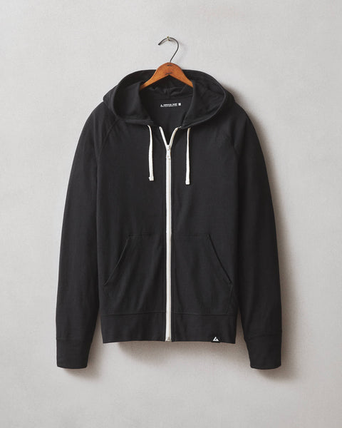 Lightweight black zip up hoodie best sale