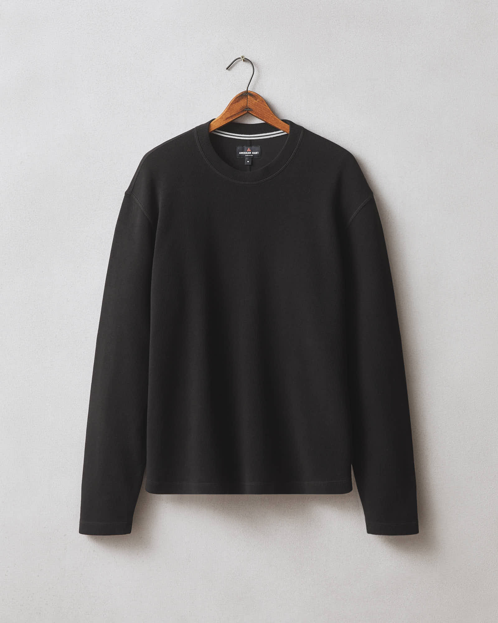 French Rib Crew Black