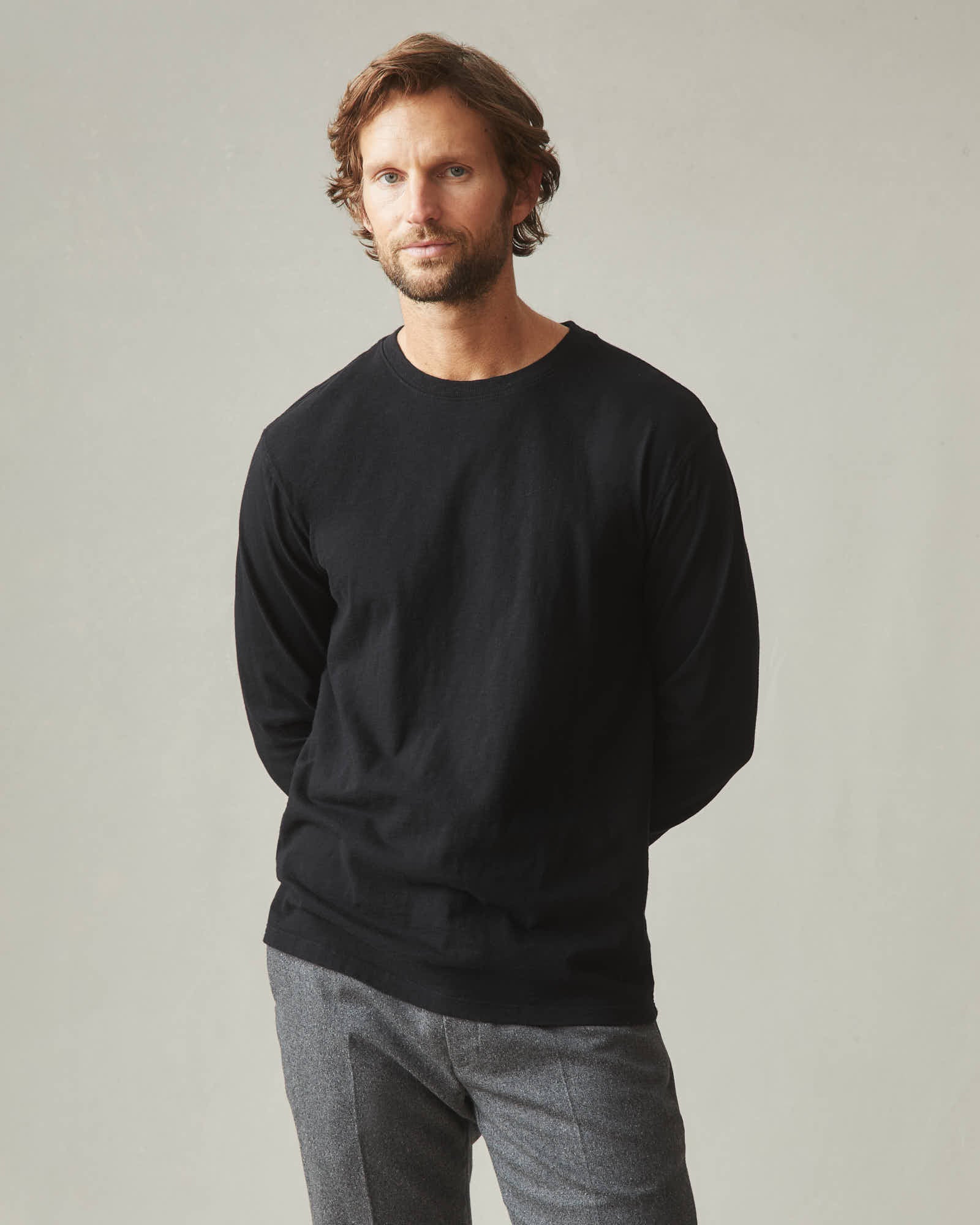 Crew neck long sleeve tee hotsell