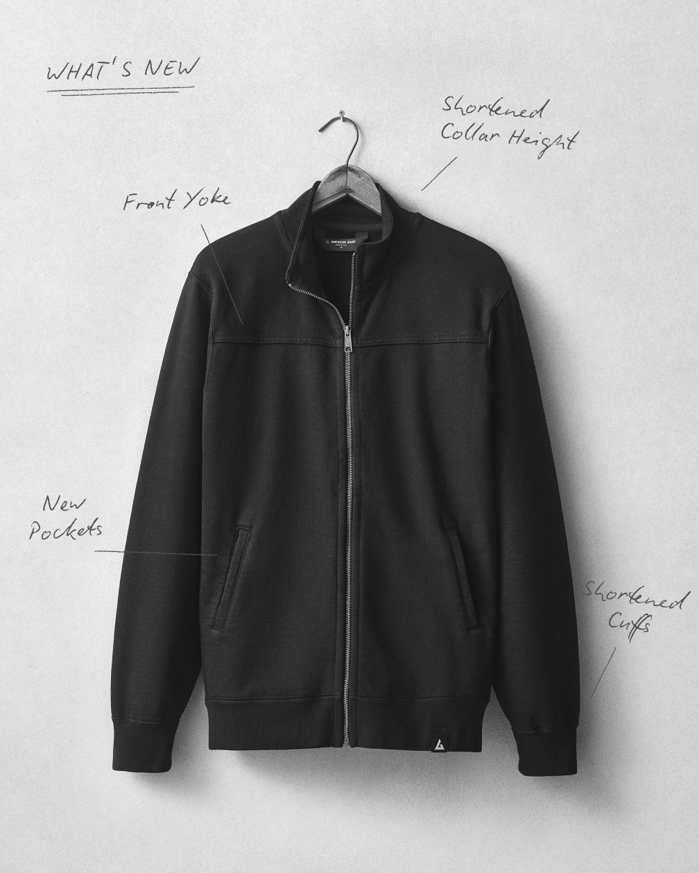 Black zip jacket mens sale