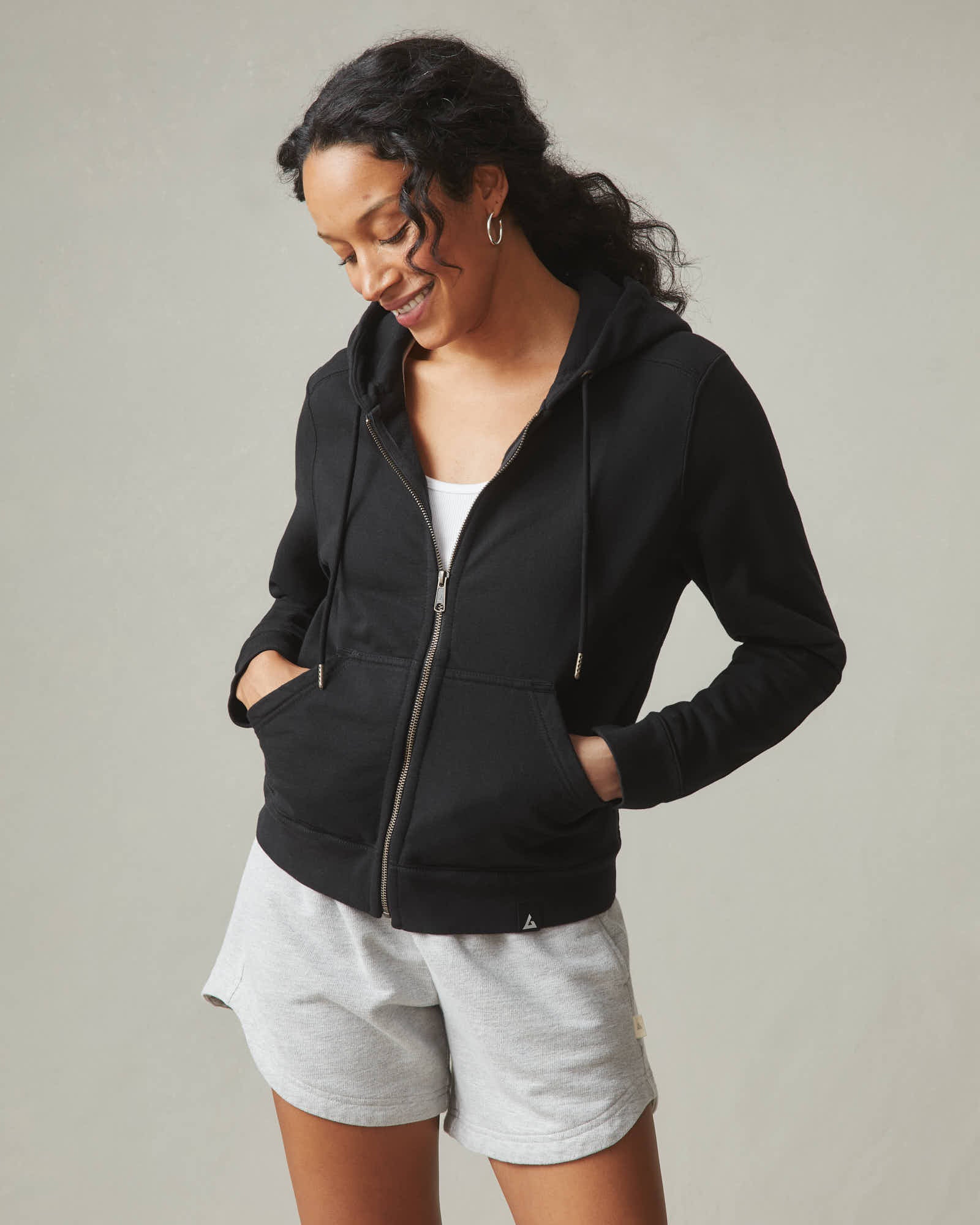 Relaxed Classic Full Zip Black