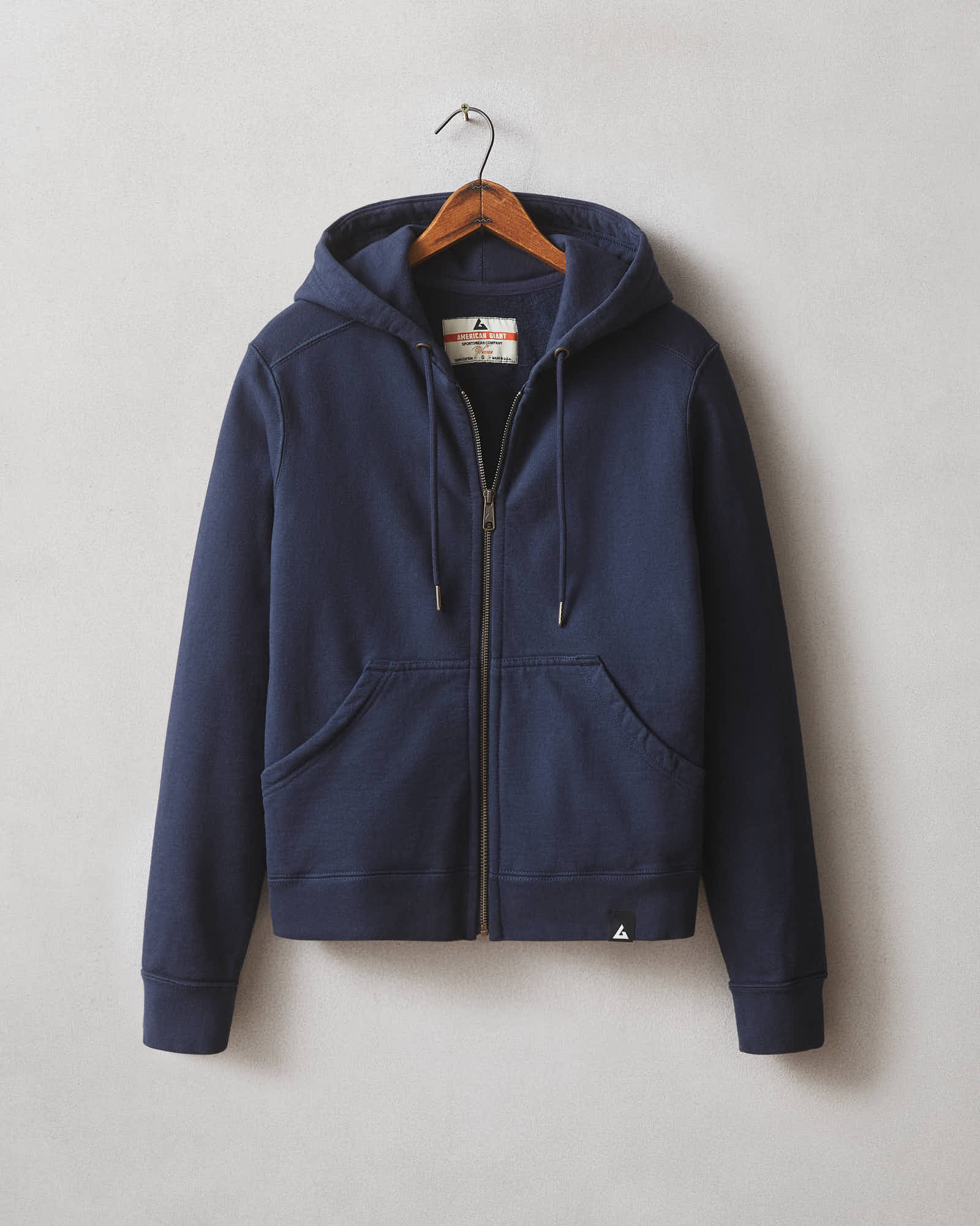 Relaxed Classic Full Zip Oxford Blue