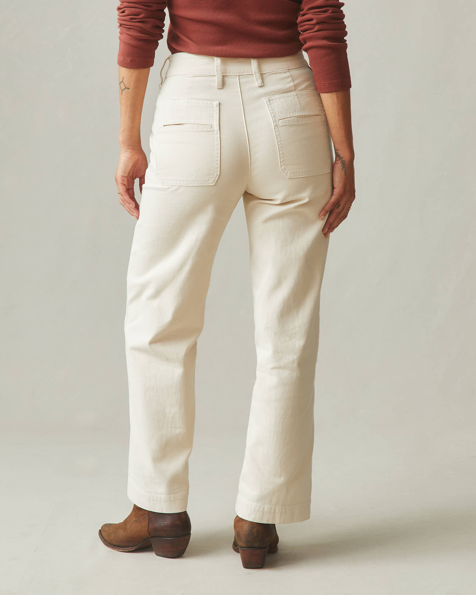 Cream wide leg jeans best sale