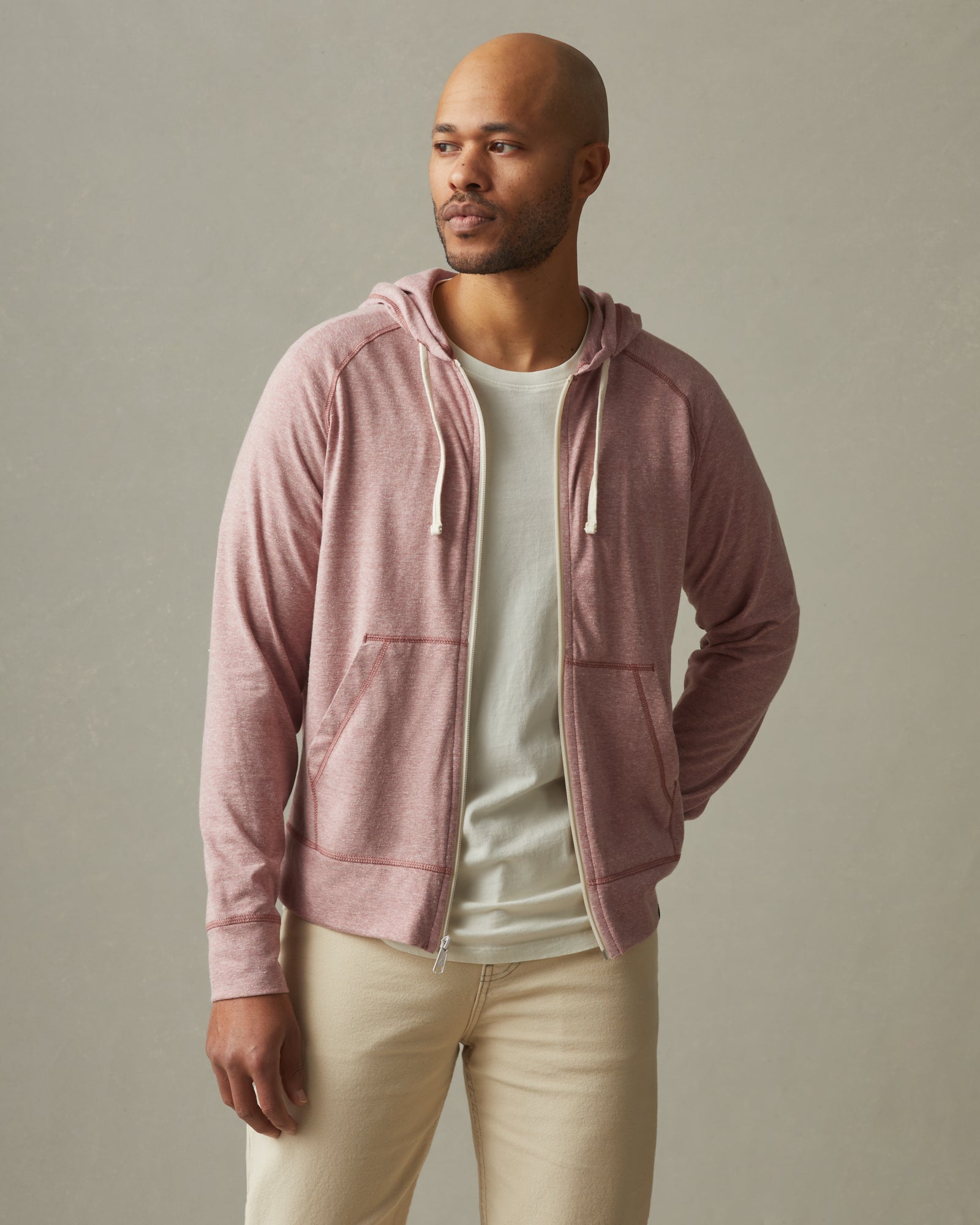 Lightweight Full Zip - Burlwood