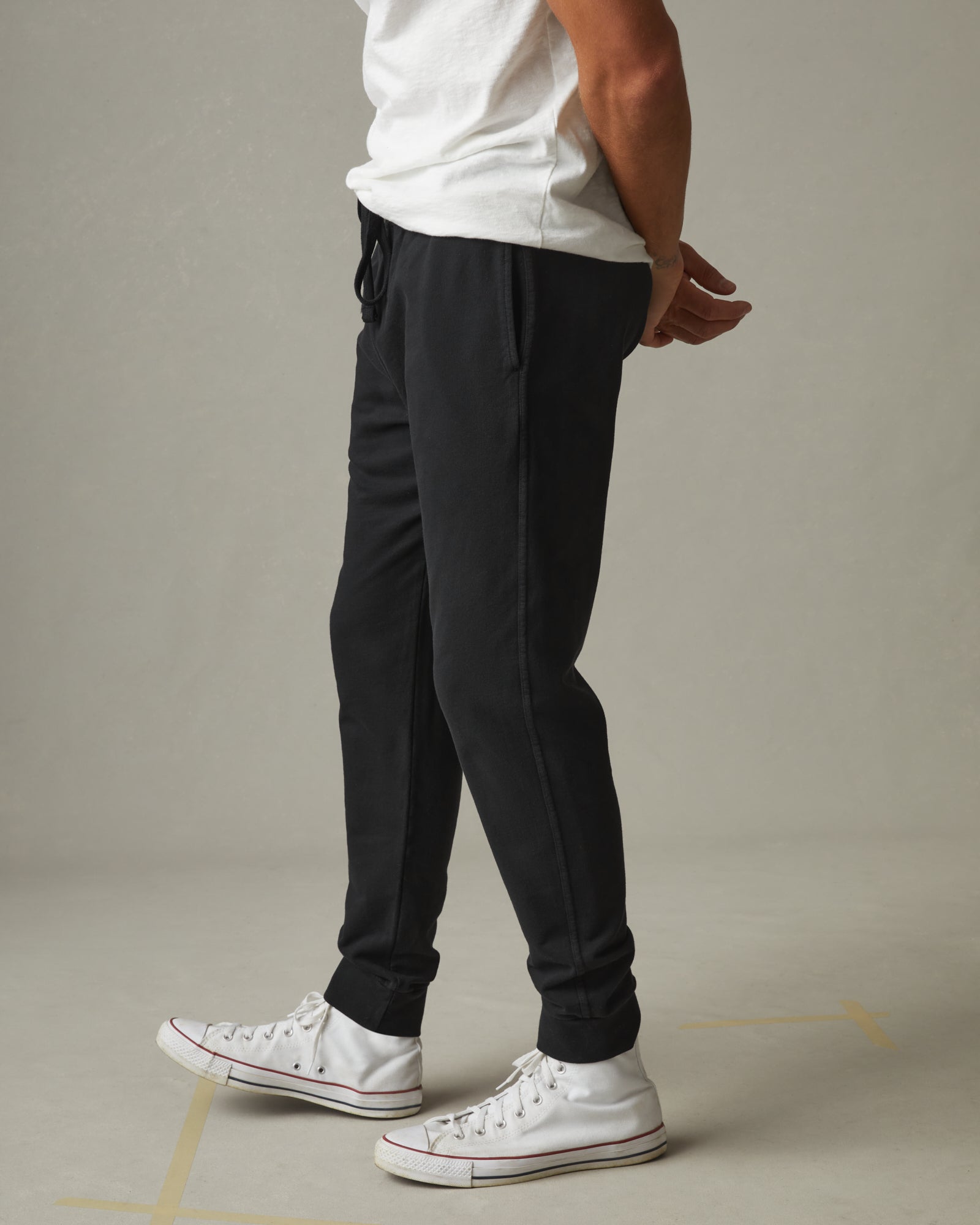 Custom Logo Lightweight French Terry Soft Cotton Track Pants