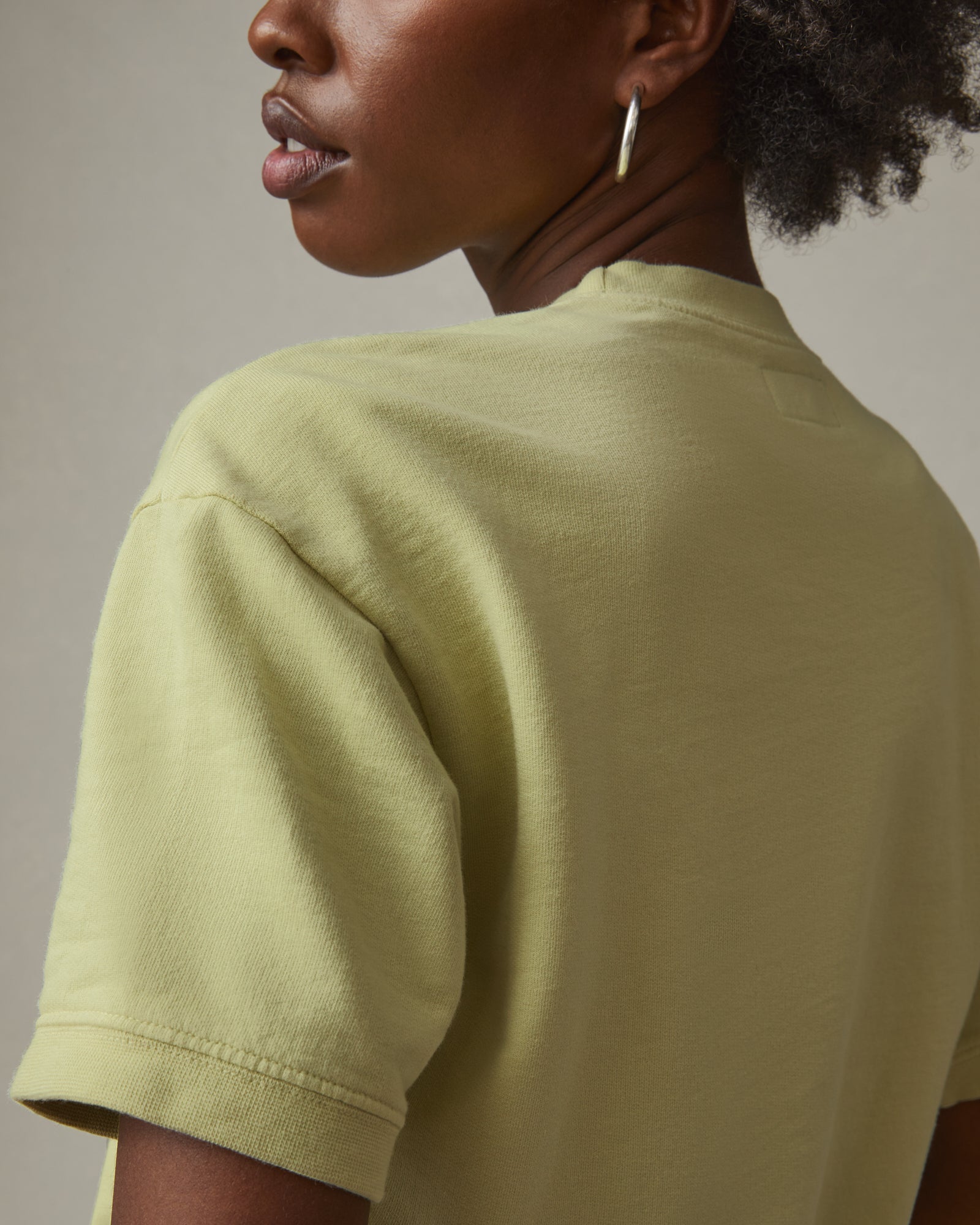 French Terry Short Sleeve Sweatshirt - Beechnut