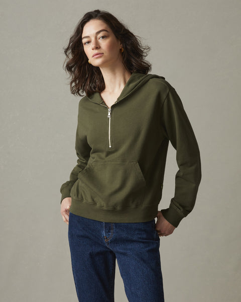 OVY French Terry Half Zip Hoodie Msize-