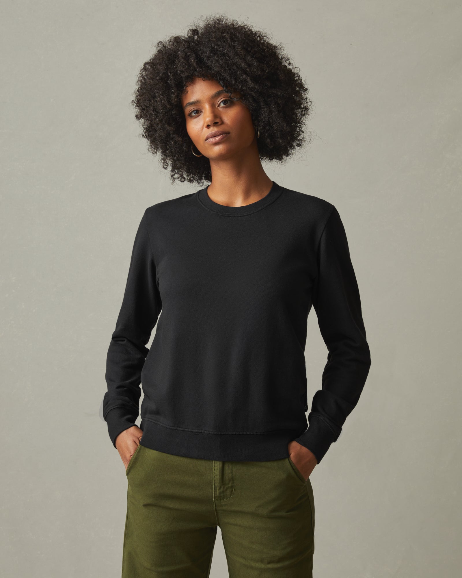 Wool&Prince | French Terry Sweatshirt - Forest night