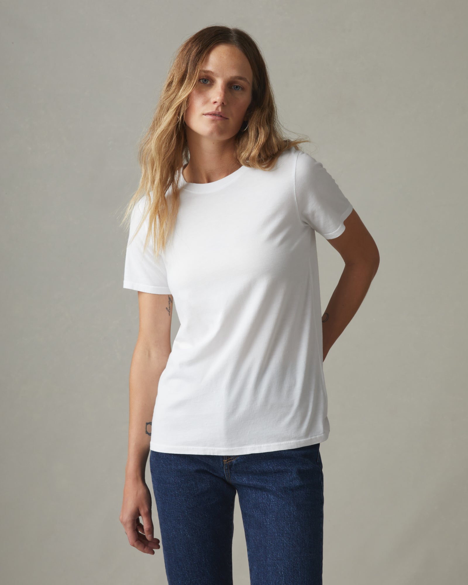 Cotton T-shirt - White - Ladies
