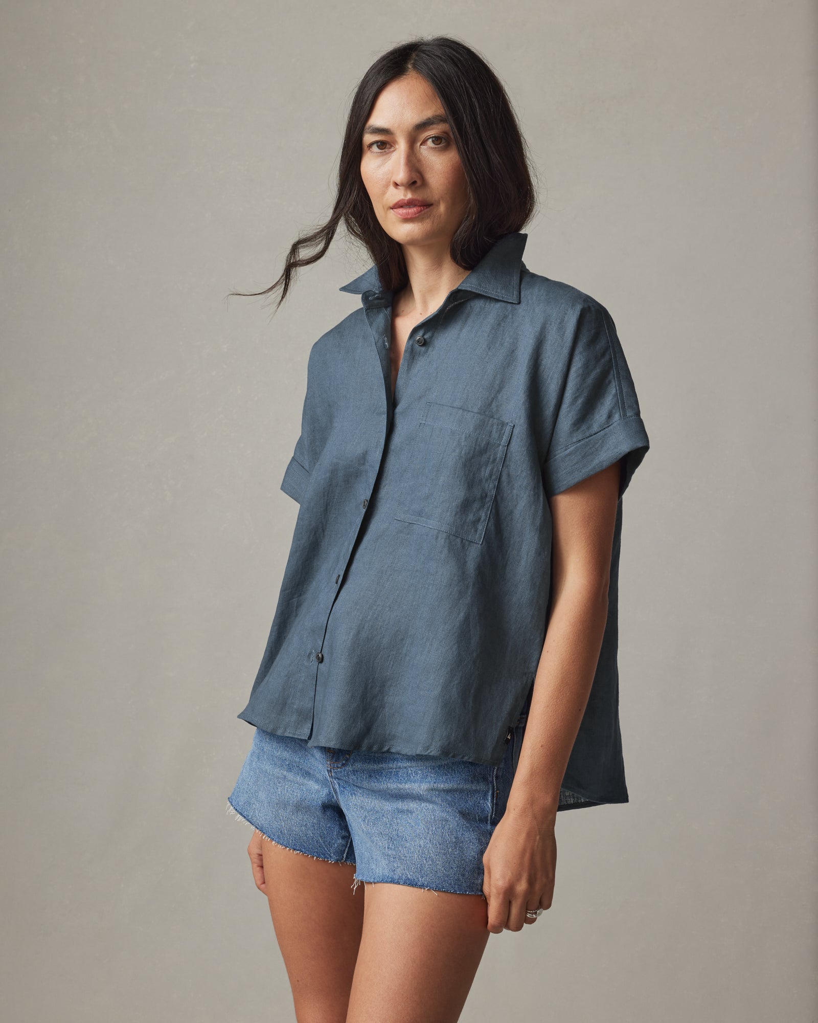 Easy Linen Shirt - Vintage Indigo